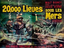 20 000 LEAGUES UNDER THE SEA (1954 RR60s) JULES VERNE - 94x126 - EXCEPTIONAL ART