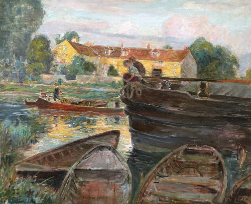Framed painting landscape