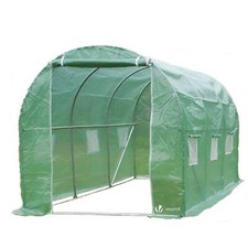 VOUNOT Serre de jardin tunnel 6m2 en acier galvanise-Taille : 3x2x2M