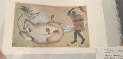 Silk painting the horse layer - silk,