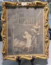 Pierre Choffard After Pierre-Antoine Baudouin Color Engraving Walk Softly Speak 