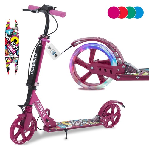 Arebos trottinette pliable - pliable, led