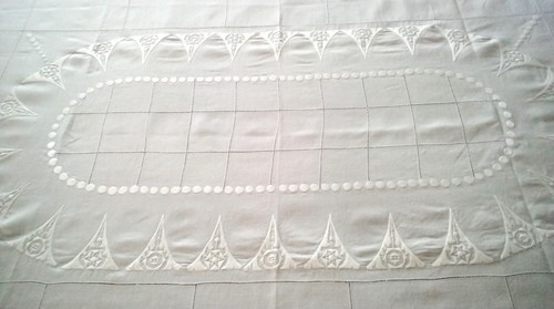 Nappe lin blanc avec - lin,