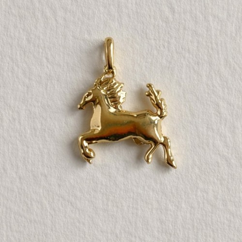 Pendentif cheval 14 - cheval, or