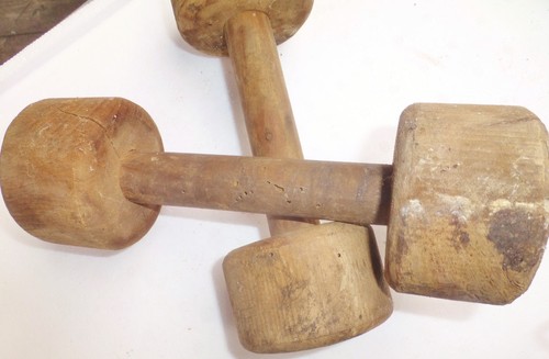 Paire halteres 1900 bois - 1900,