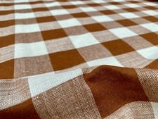 Tissu lin à carreaux vichy