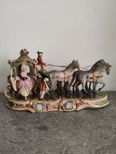Horse Carriage Statue Grafenthal Porcelain 34 CM DDR GDR Thuringia Germany
