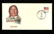 US Postal History Native American Indian Little Wolf Cheyenne 1981 Miles City MT