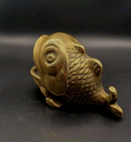 Vintage bronze fish - vintage,