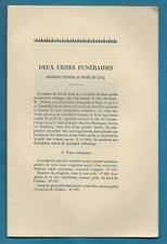 Extrait du Bulletin archéologique Mayenne - Deux urnes funéraires Musée Laval