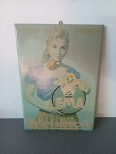 ANCIENNE PLAQUE METAL TOLE EMA
