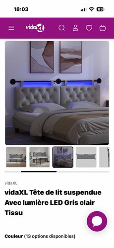 Vidaxl tête lit suspendue - vidaxl,