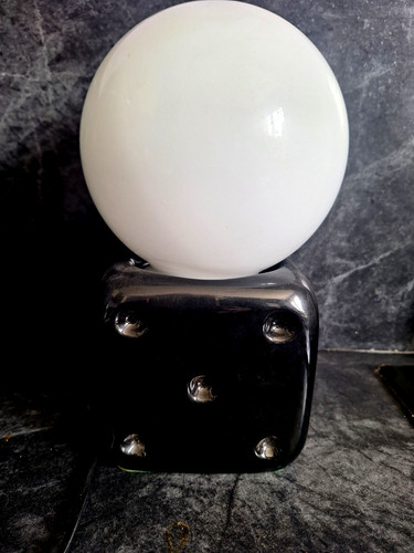 Lampe sculpture dé vintage - lampe,