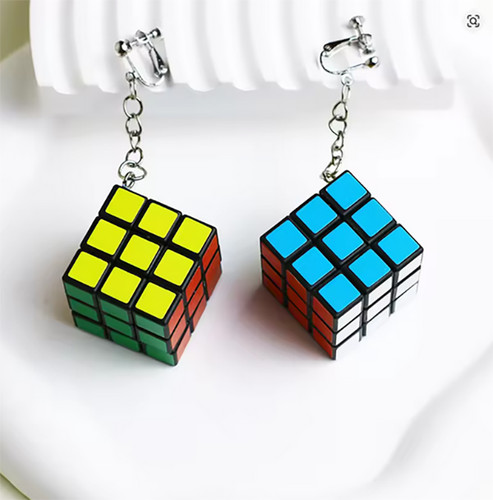 Boucles oreilles vis rubik s - vis, rubik's