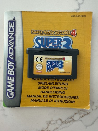 Jeu notice super mario - super, advance