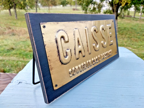 Enseigne caisse poser - caisse, a