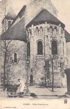 CPA 58 COSNE CHURCH SANIT AIGNAN SCOOTER BIKE (not common shot