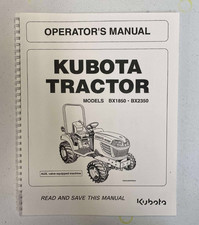 BX1850 BX2350Tractor Operator's Maintenance Manual Fits Kubota TractoR - PAPER