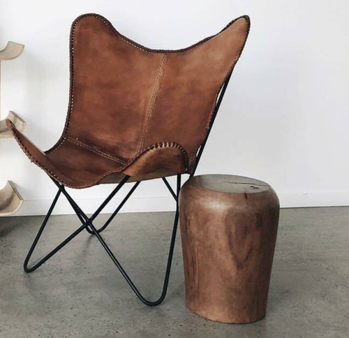 Fauteuil papillon cuir - fauteuil, en