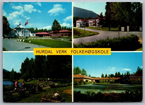 Postcard 1960s hurdal verk - hurdal,