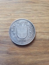 Suisse Pièce De 5 Francs 1925 B Berne En Argent P2939