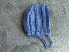 Bonnet bébé tricoté main - bonnet,