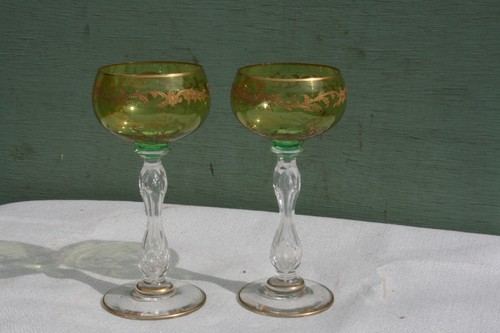 Verres anciens cristal - 2, en