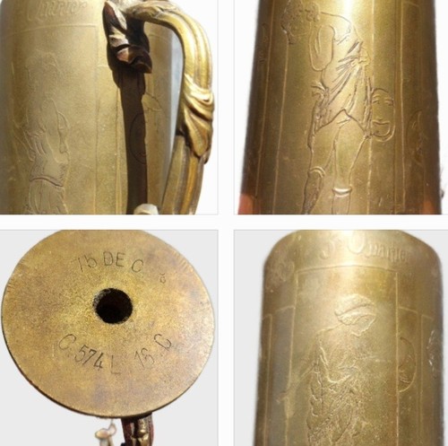 Pichet bronze douille - douille, obus