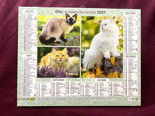 Calendrier almanach facteur - calendrier,