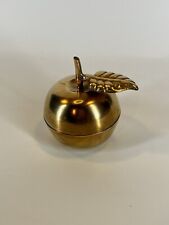Pretty little jewelry box - secrets apple in gilded brass showcase object