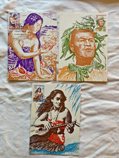 Postcards * 20th Anniversary First Polynesia Stamps Lot of 3 * 1978
