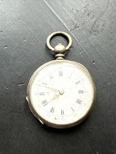 Ancienne Montre Gousset Argent Massif Mouvement A Clé A Réviser Art Nouveau col