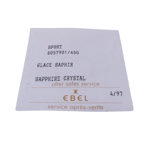Ebel sport verre saphire - verre,