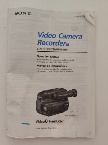 Camescope handicam video8 - camescope,