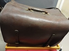 Stunning SNCF Thick Leather Riveted Satchel - 1950s