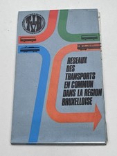 STIB MIVB Brussels Transport Map Booklet + Fold-Out Metro Bus Tram Network 1977