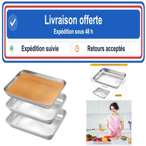 Bac cuisson inox pièces - inox, 3