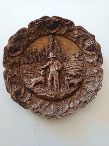 Assiette décorative bois - en,