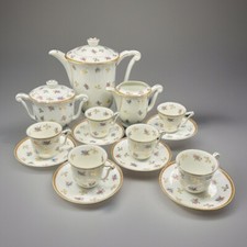 6 Cups Saucers Coffee Maker Creamer Sugar Bowl Raynaud Limoges Coffee Service