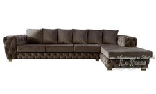 Sofa 4 Places Design Moderne Avec Peninsula Ou Sans Réseau Matelas Cuir Éco