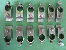 12 éléments supports étagères verre ancien laiton chromé décoration magasin bar