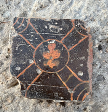 355u CARREAUX DU XVII siècle en terre cuite vernissée.