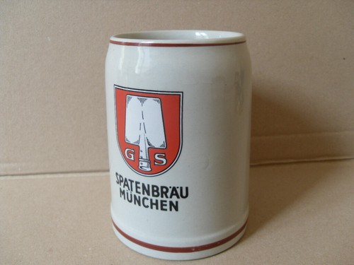 Ancienne chope bière - , faïence