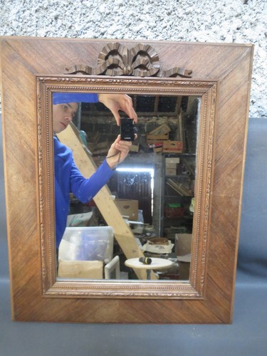 Ancien miroir bois louis - louis, xvi