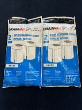 2 PACKS - DrainVac SAC32 Central Vacuum Bags SAC-32 SAC 32