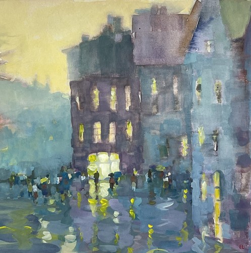 Original painting rain old - painting,