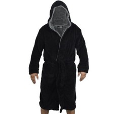 Adultes Peignoir Polaire Noir