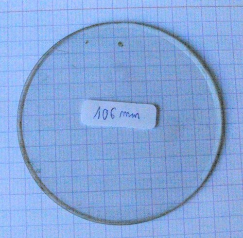 Verre rond plat vitre ronde - plat,,