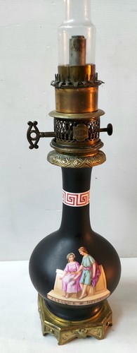 Lampe petrole faience - petrole,