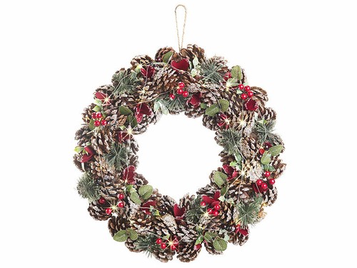 Couronne noël lumineuse - de,